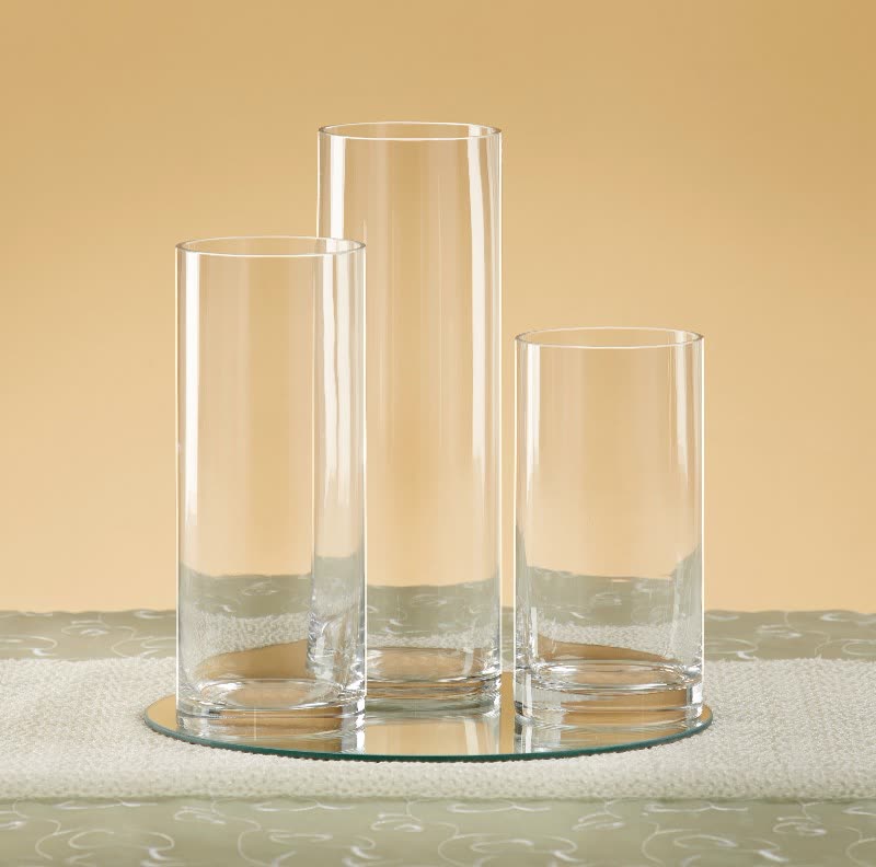 10" Cylinder Vase in a styled event setting