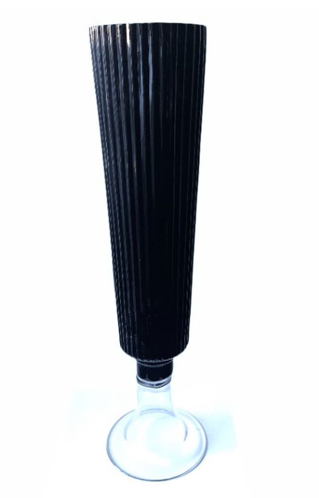 Black Trumpet Vase 26" in a styled event setting