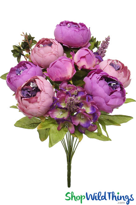 Lavender Mixed Peony Bush 19" in a styled event setting