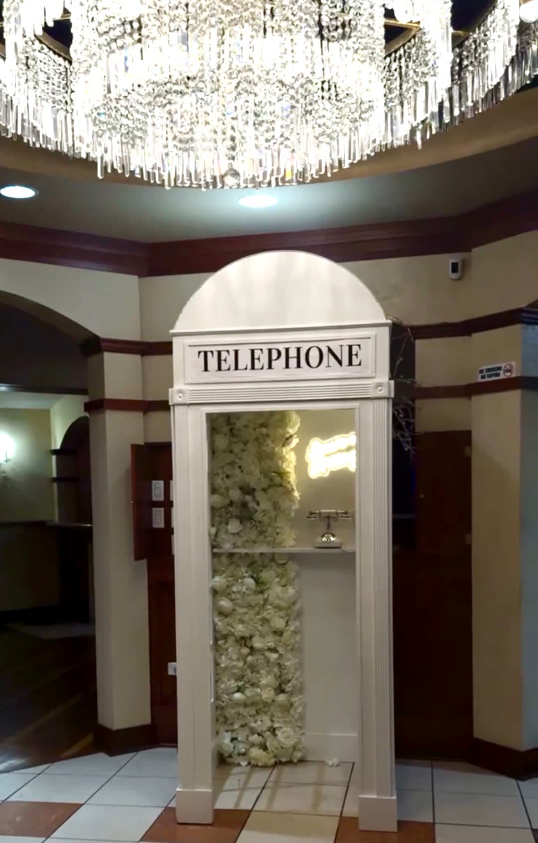 Audio Guestbook Phone Booth in a styled event setting